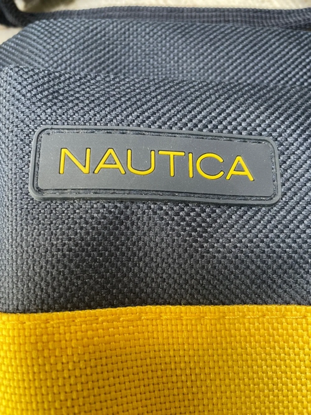 NWOT Nautica Navy and Yellow Duffel Bag